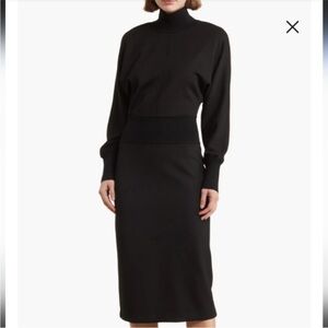 Theory Black Long Sleeve Dress